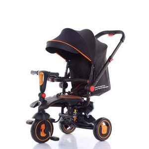 2020 fashion Easy carry Folding Rotate seat Chidren tricycle rubber wheels baby tricycle