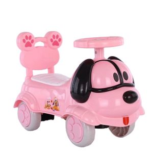 Children's toy car, four-wheel scooter, light and music, cartoon puppy appearance, very cute, made in China Multiple colors to choose from.C1001