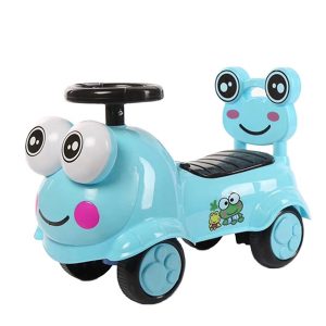 Children's toy car, four-wheel scooter, light and music, cartoon frog appearance, made in China,C1002