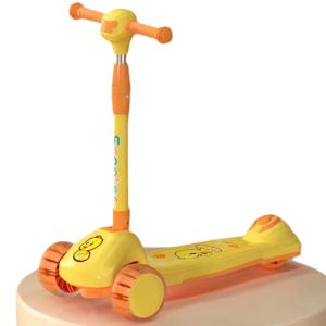 Wholesale children's scooter one-key folding light and music can add seat plate, push handle and guardrail,M29