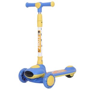 Wholesale new light and music one key folding children's scooter, C710